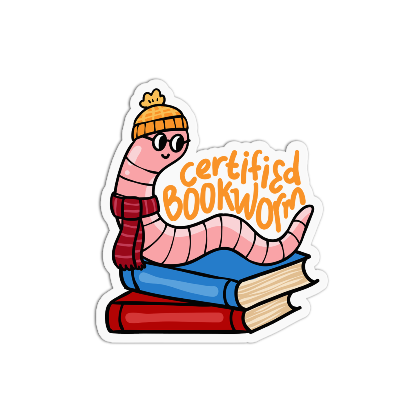 Certified Bookworm Book Sticker