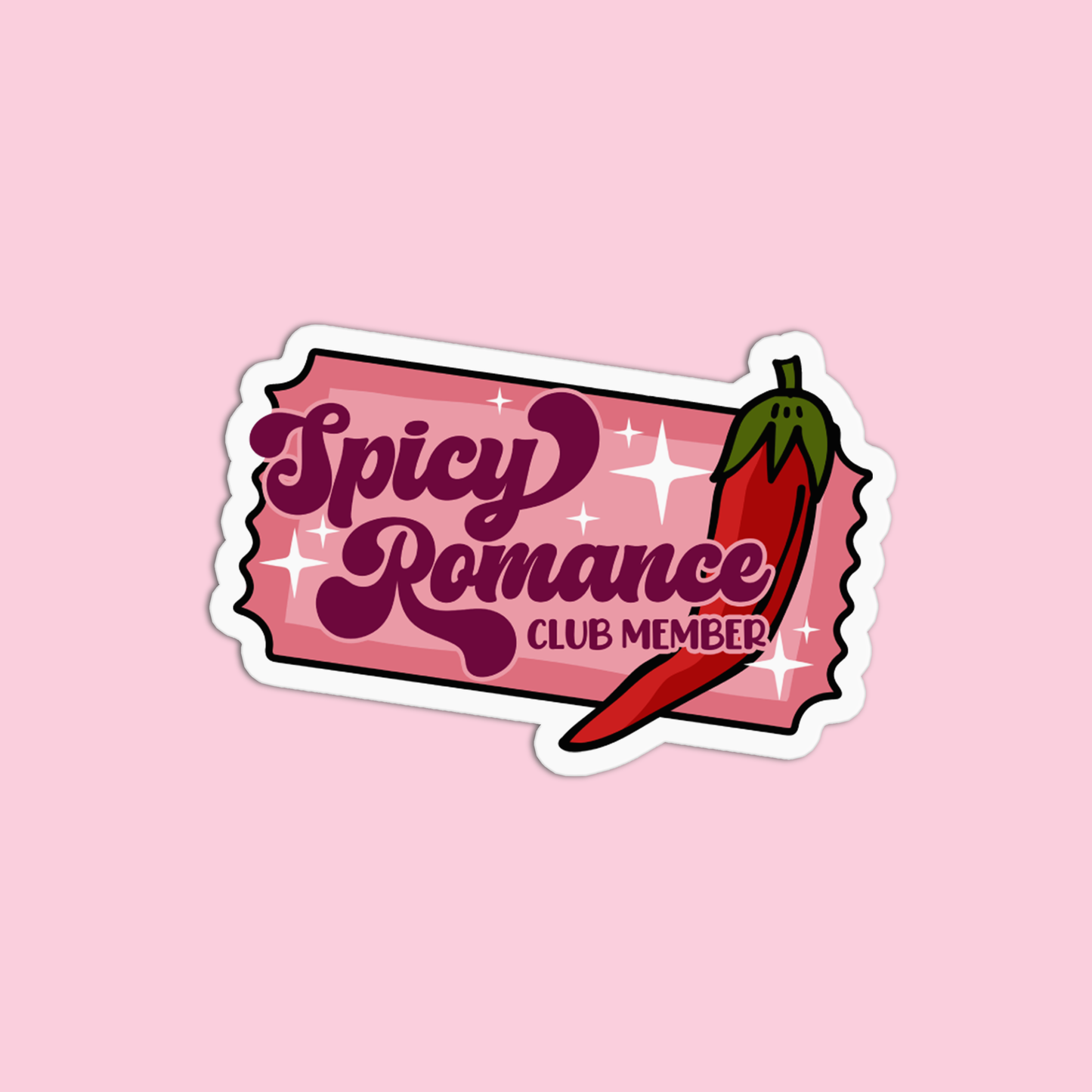 Spicy Romance Club Member Book Sticker