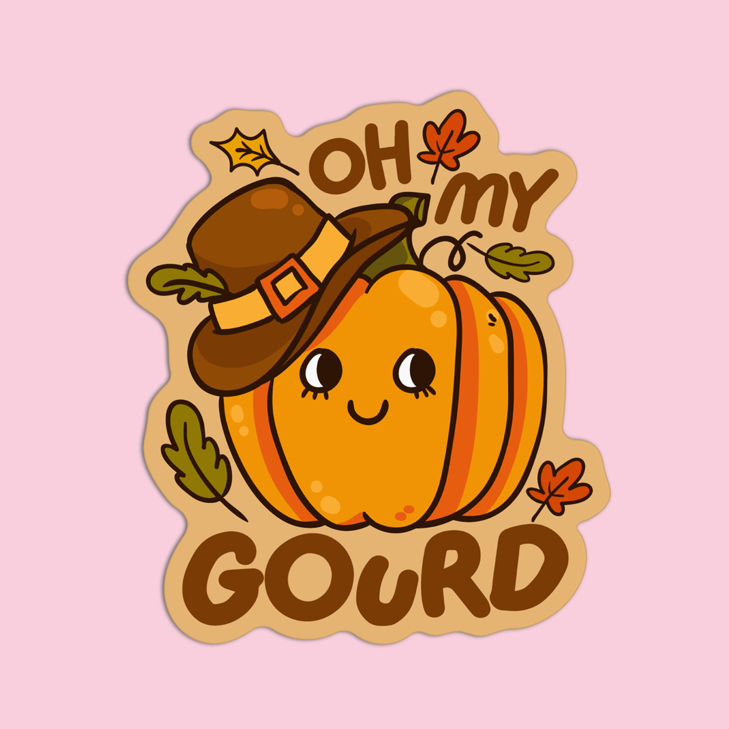 Oh My Gourd Thanksgiving Sticker