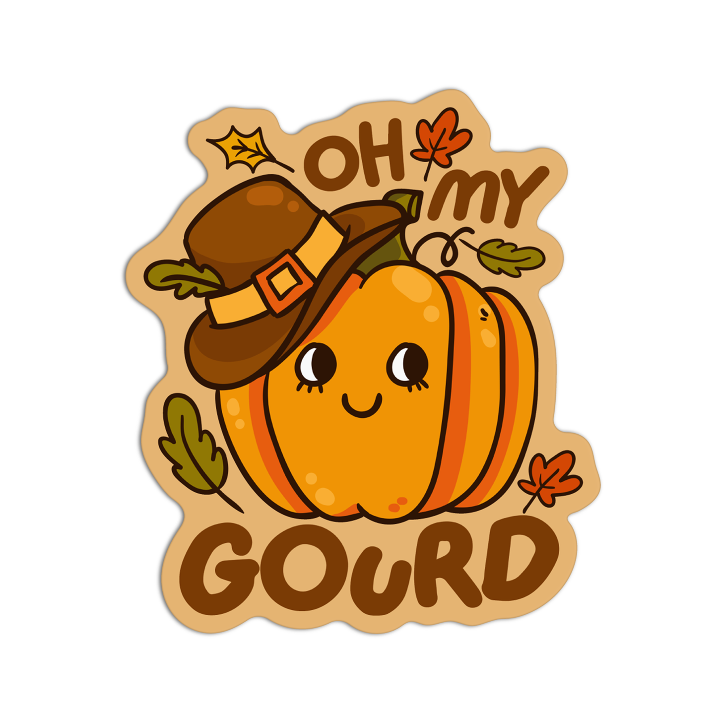 Oh My Gourd Thanksgiving Sticker