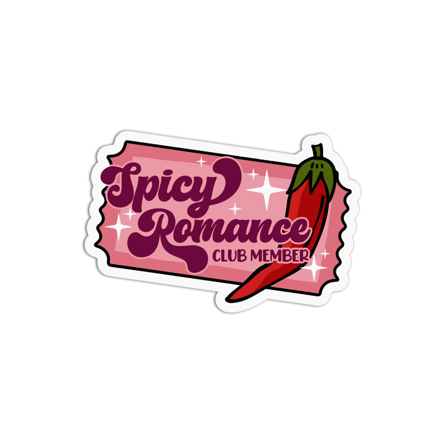 Spicy Romance Club Member Book Sticker