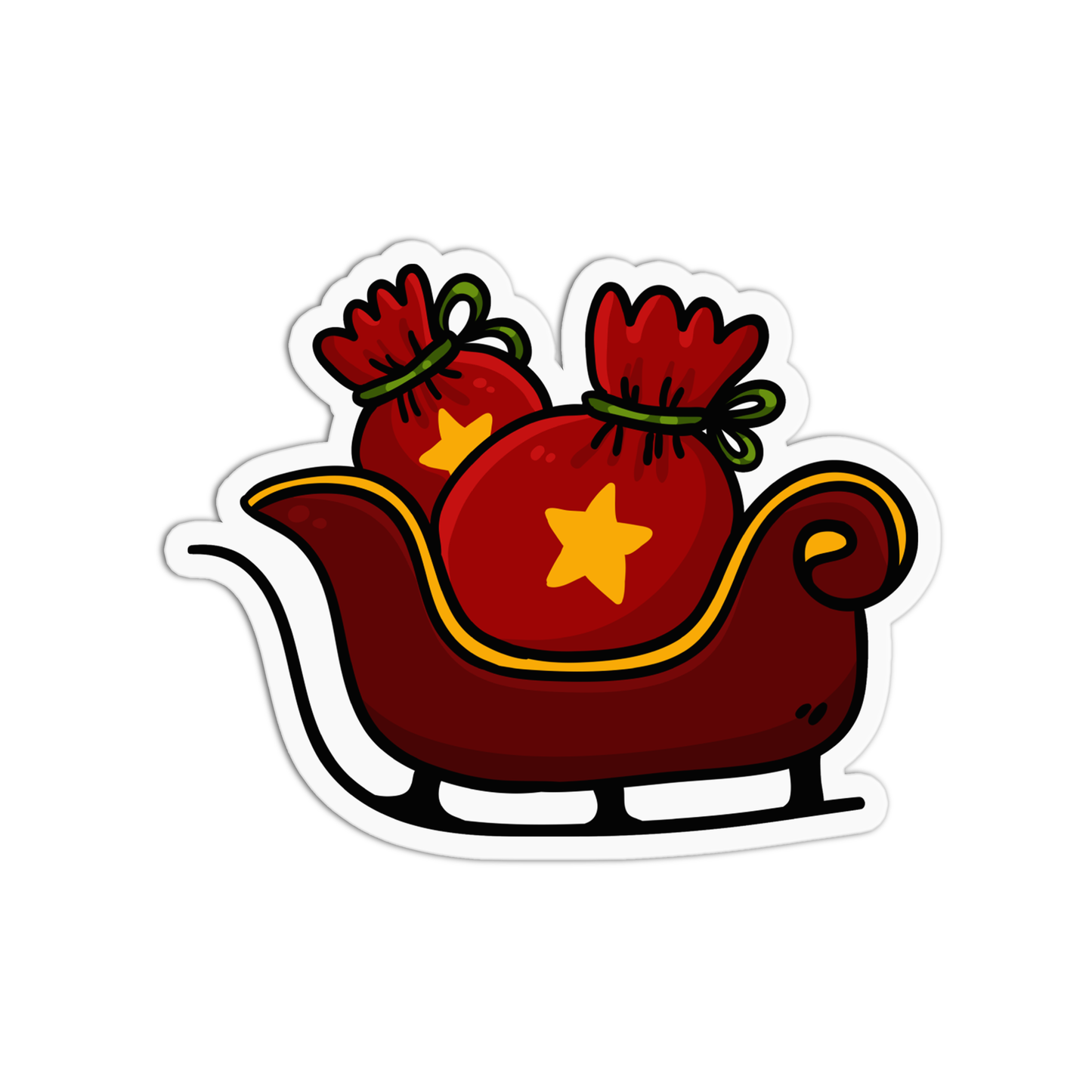 Sleigh Christmas Sticker