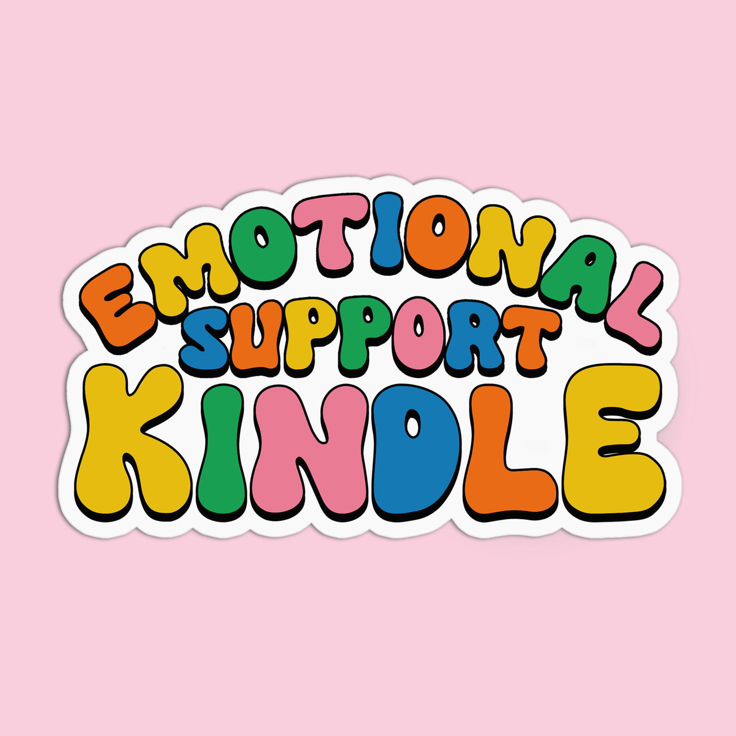 Emotional Support Kindle Book Sticker