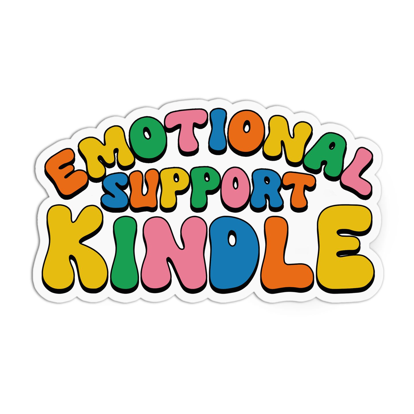 Emotional Support Kindle Book Sticker