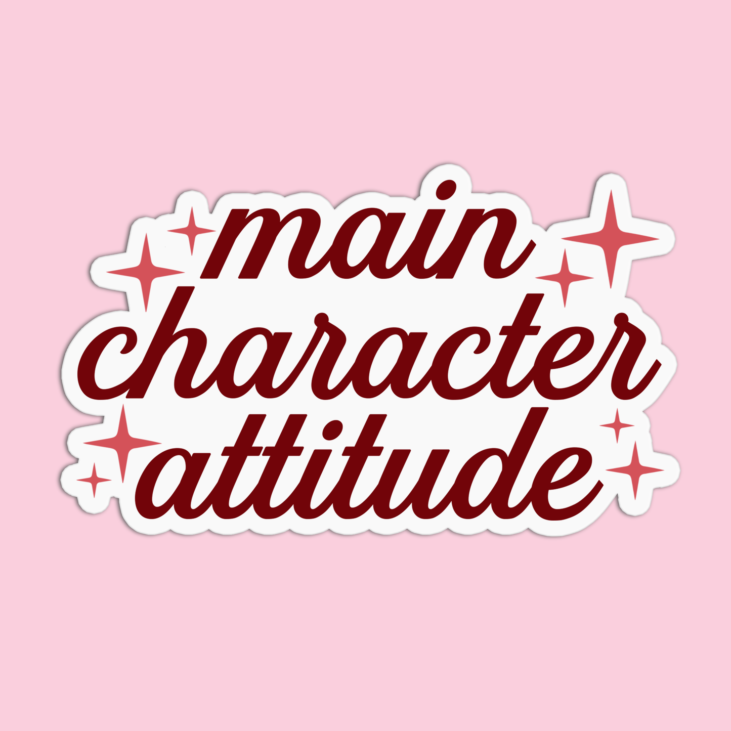 Main Character Attitude Book Sticker