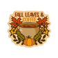 Fall, Leaves, & Coffee Thanksgiving Sticker