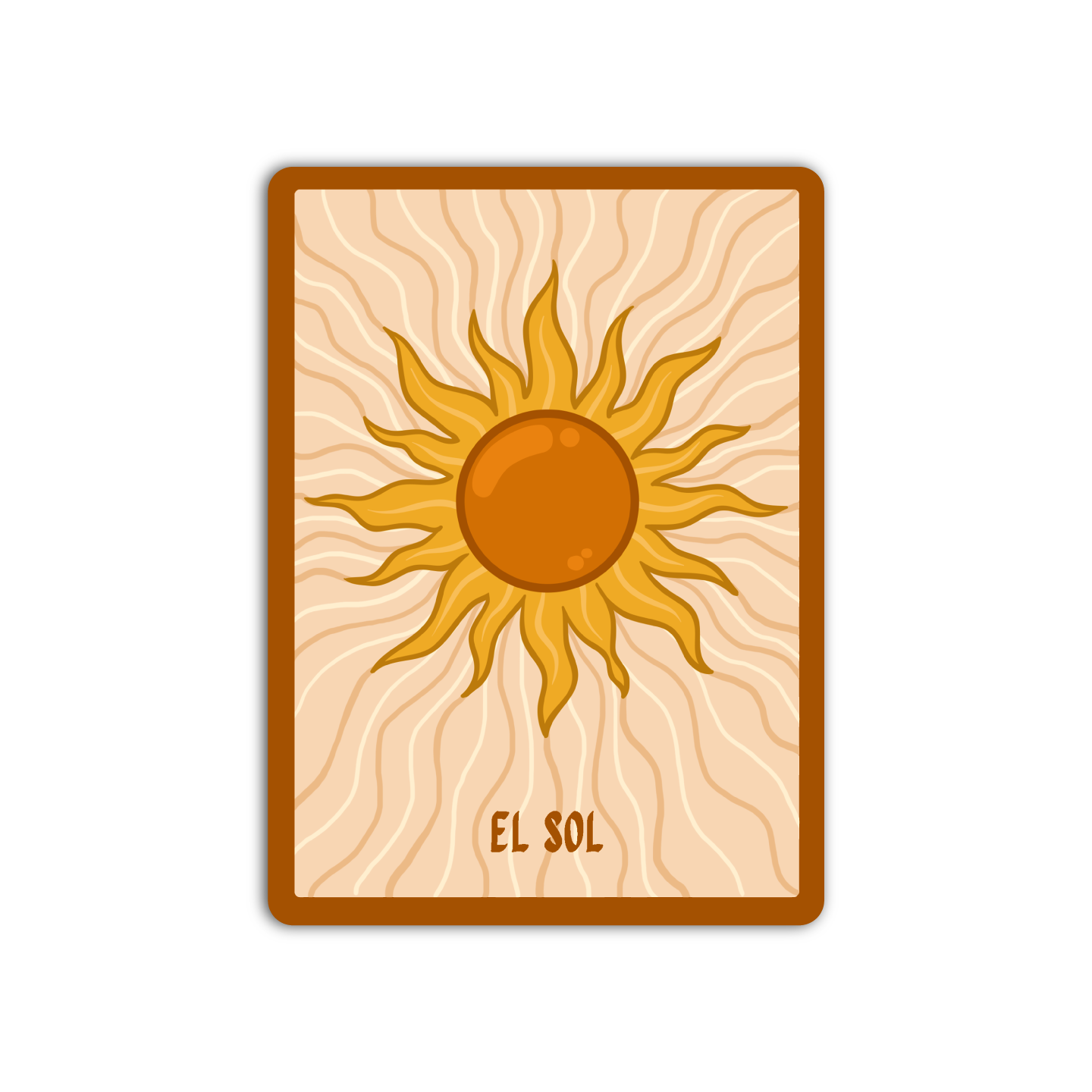 El Sol Loteria Mexican Sticker