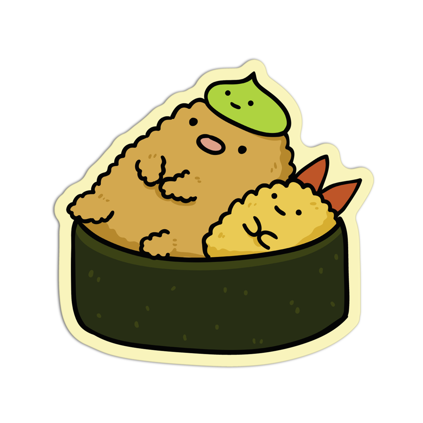 Tonkatsu and Ebi fry no Shippo Sumikko Gurashi Sticker