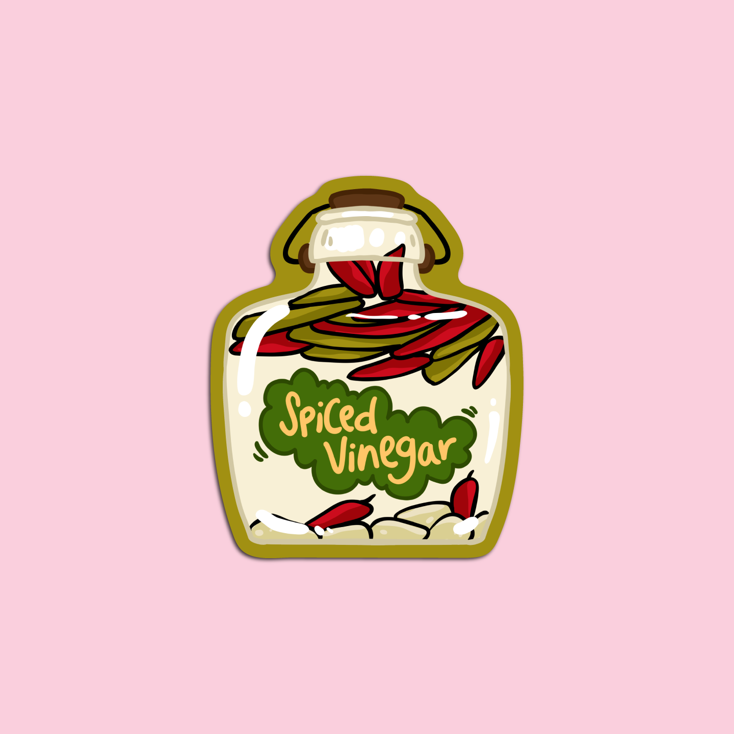 Spiced Vinegar Condiments Sticker