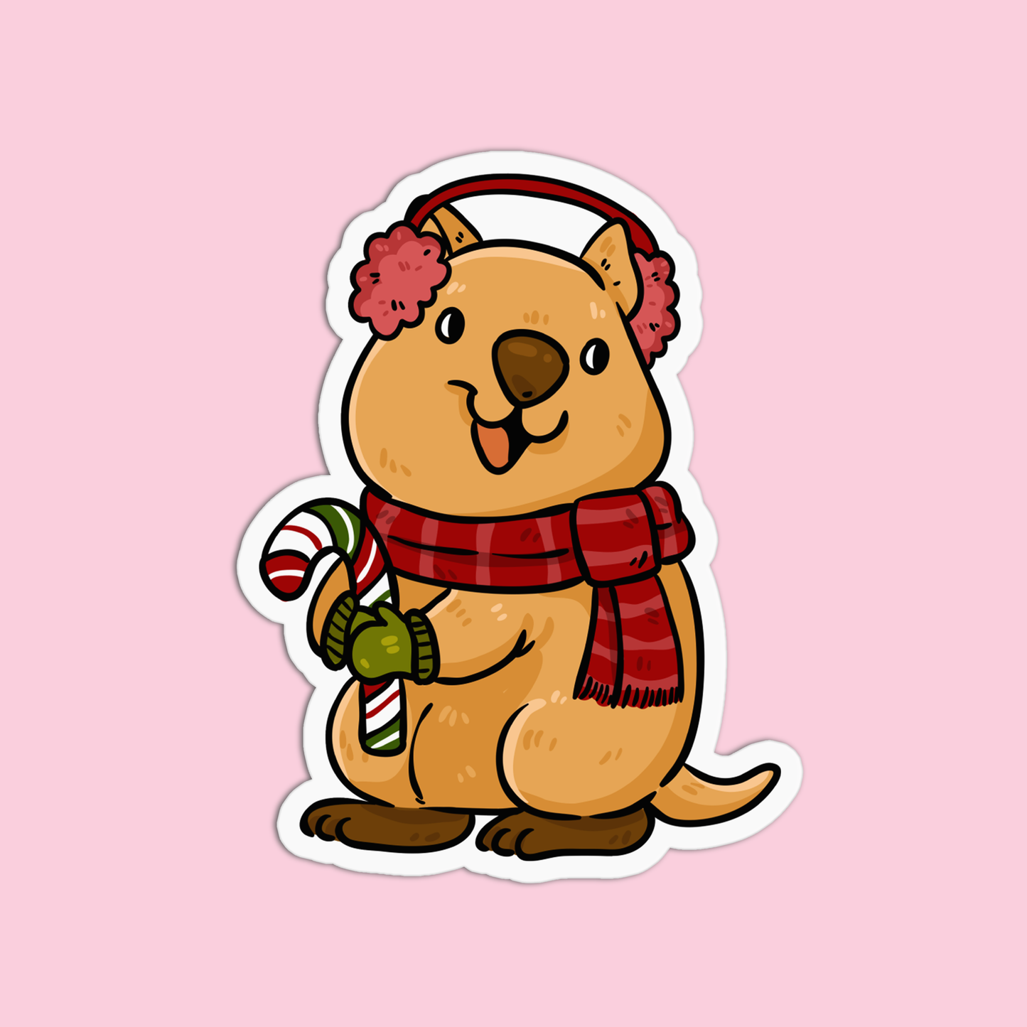 Capybara Christmas Sticker