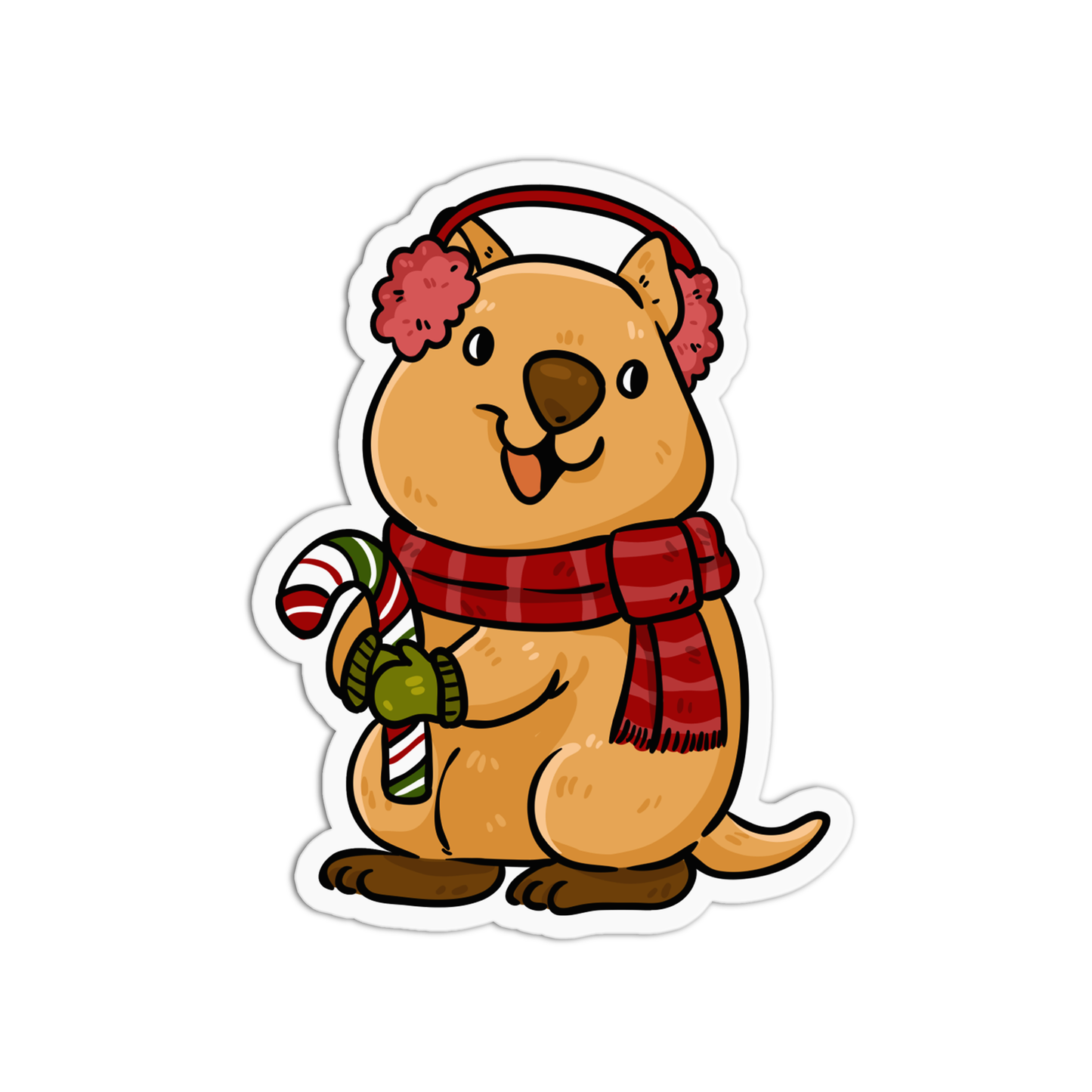 Capybara Christmas Sticker