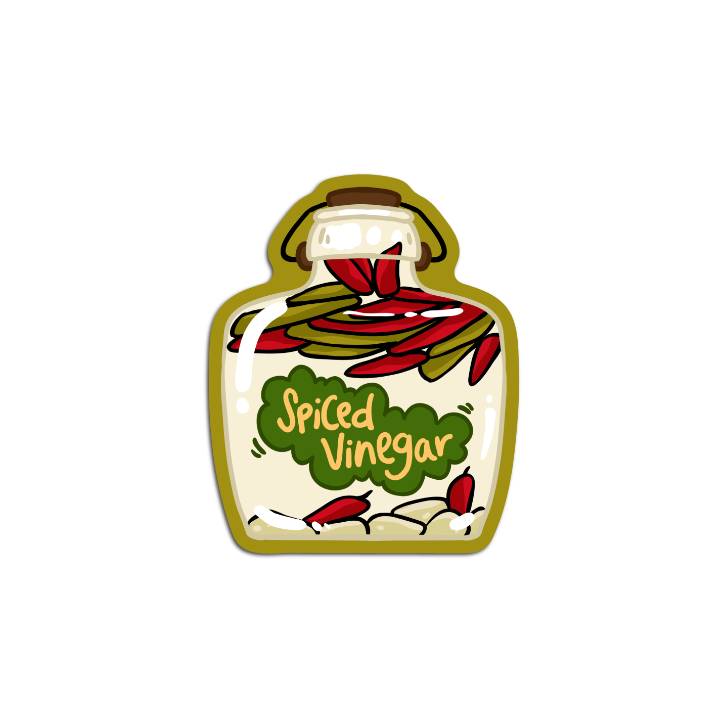 Spiced Vinegar Condiments Sticker