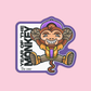 Year of the Monkey Zodiac Cyber Punk Sticker