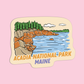 Maine Acadia National Park Sticker