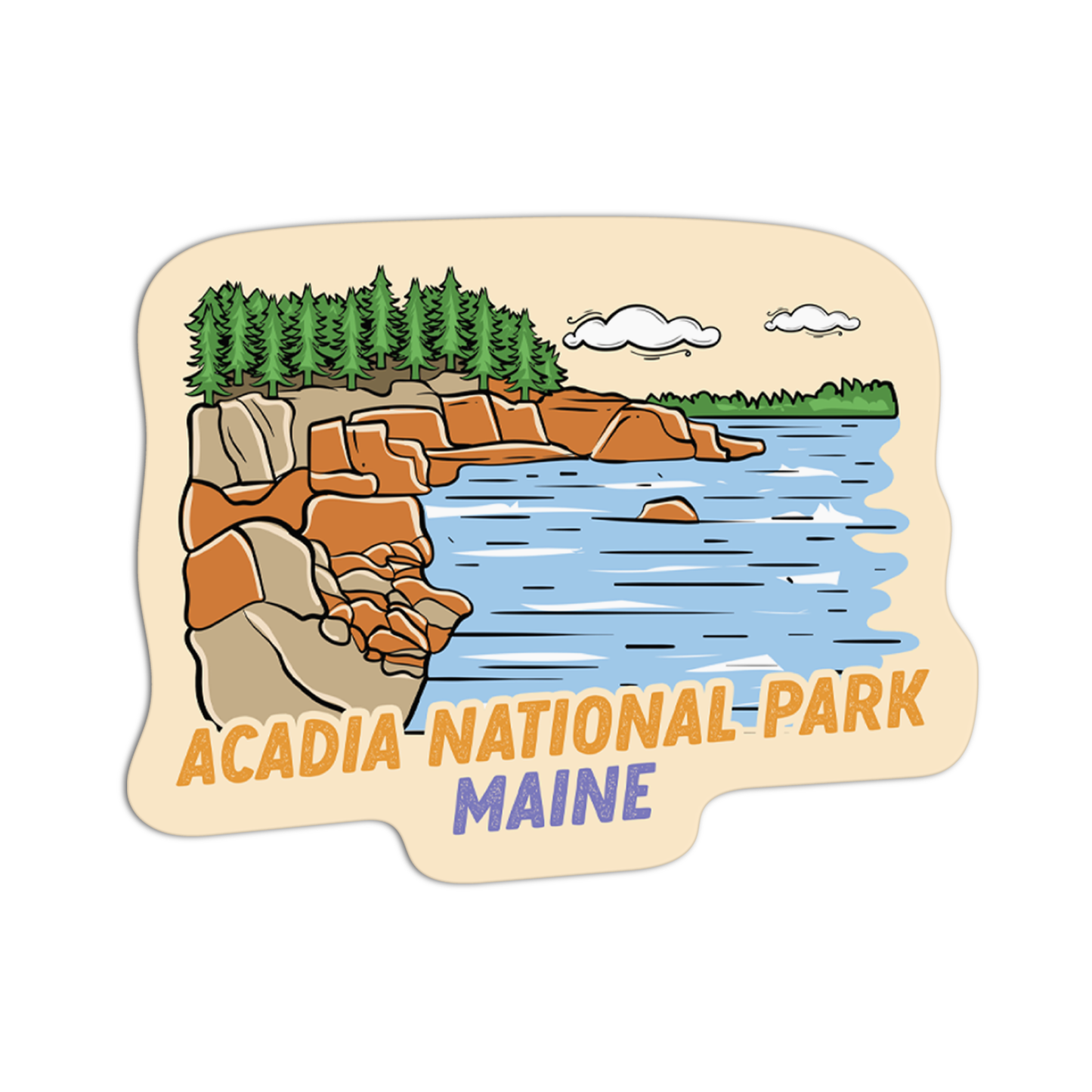 Maine Acadia National Park Sticker