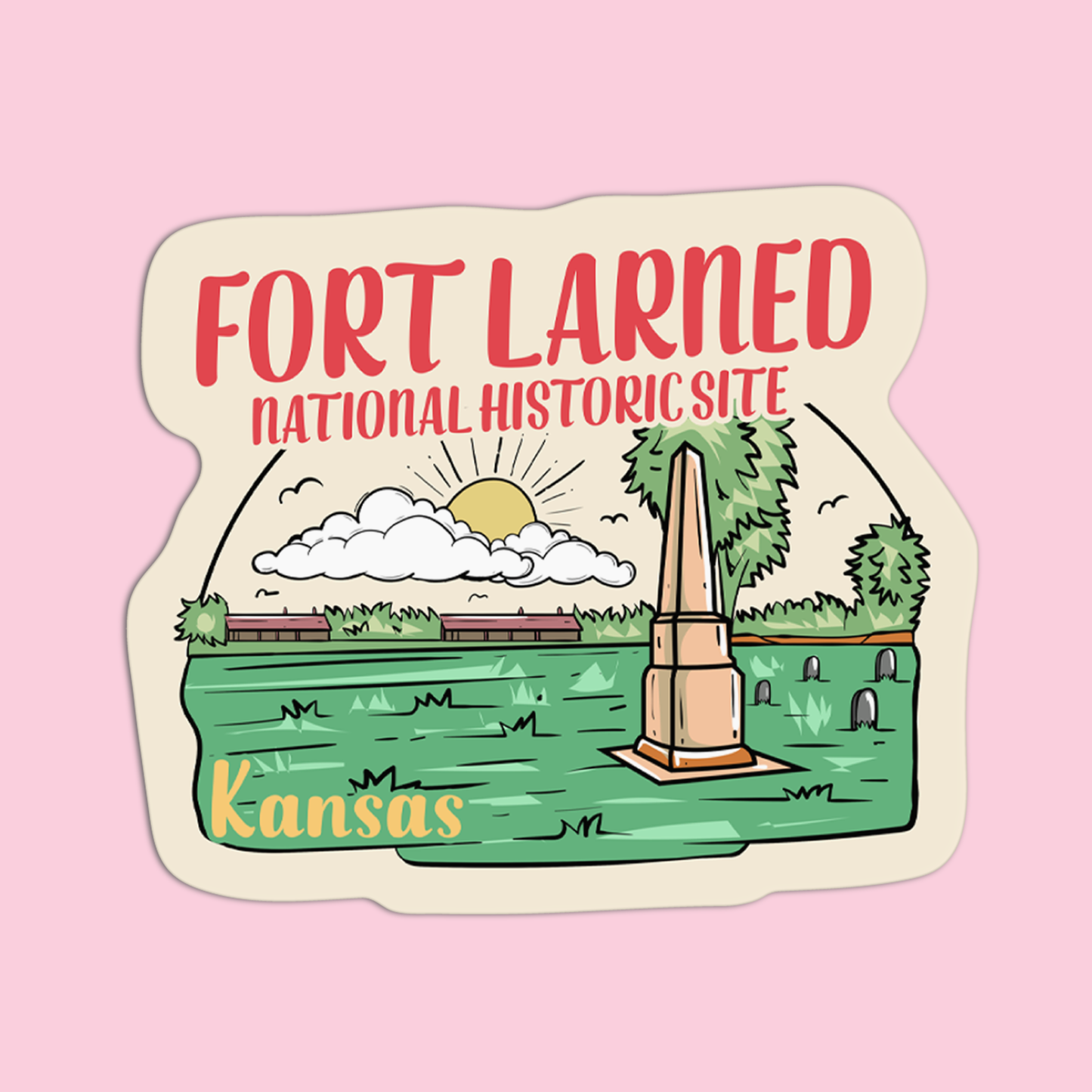 Kansas Fort Larned National Historic Site Sticker