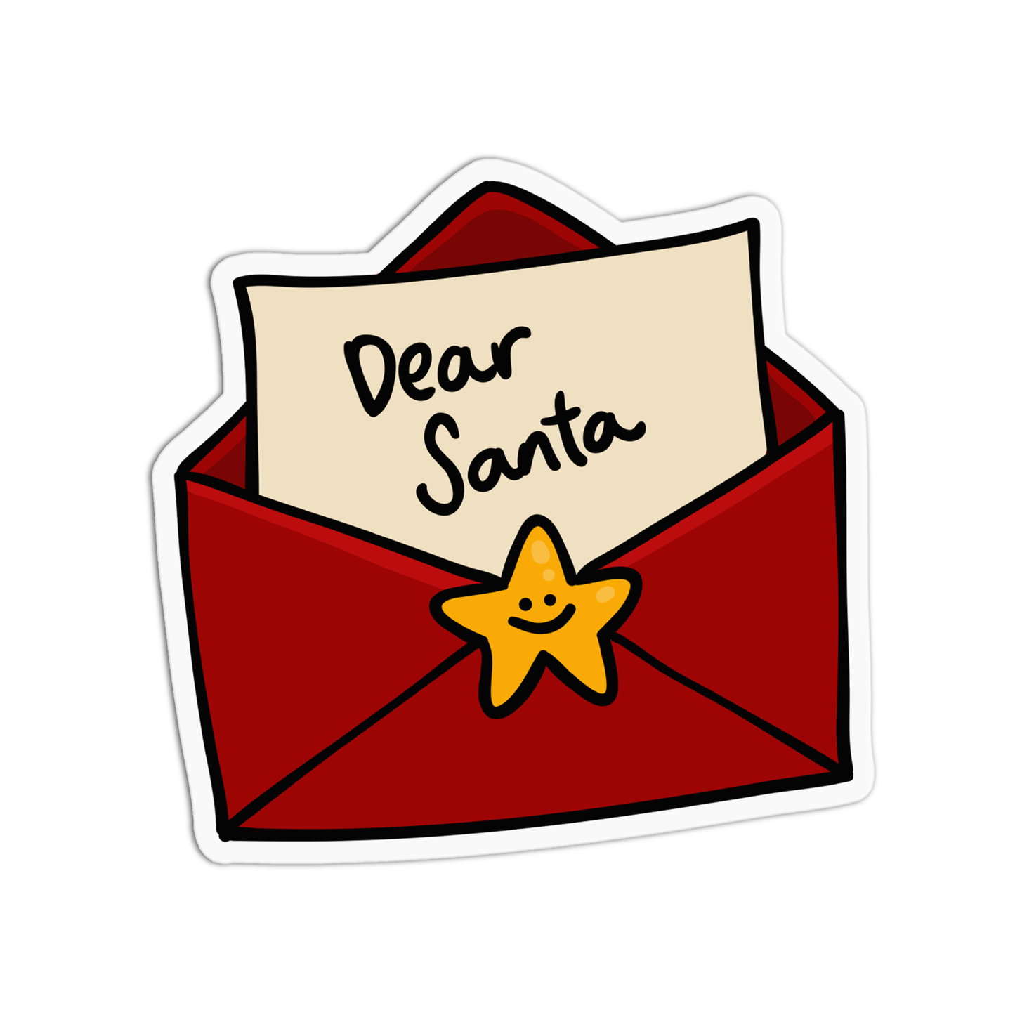 Dear Santa Christmas Sticker