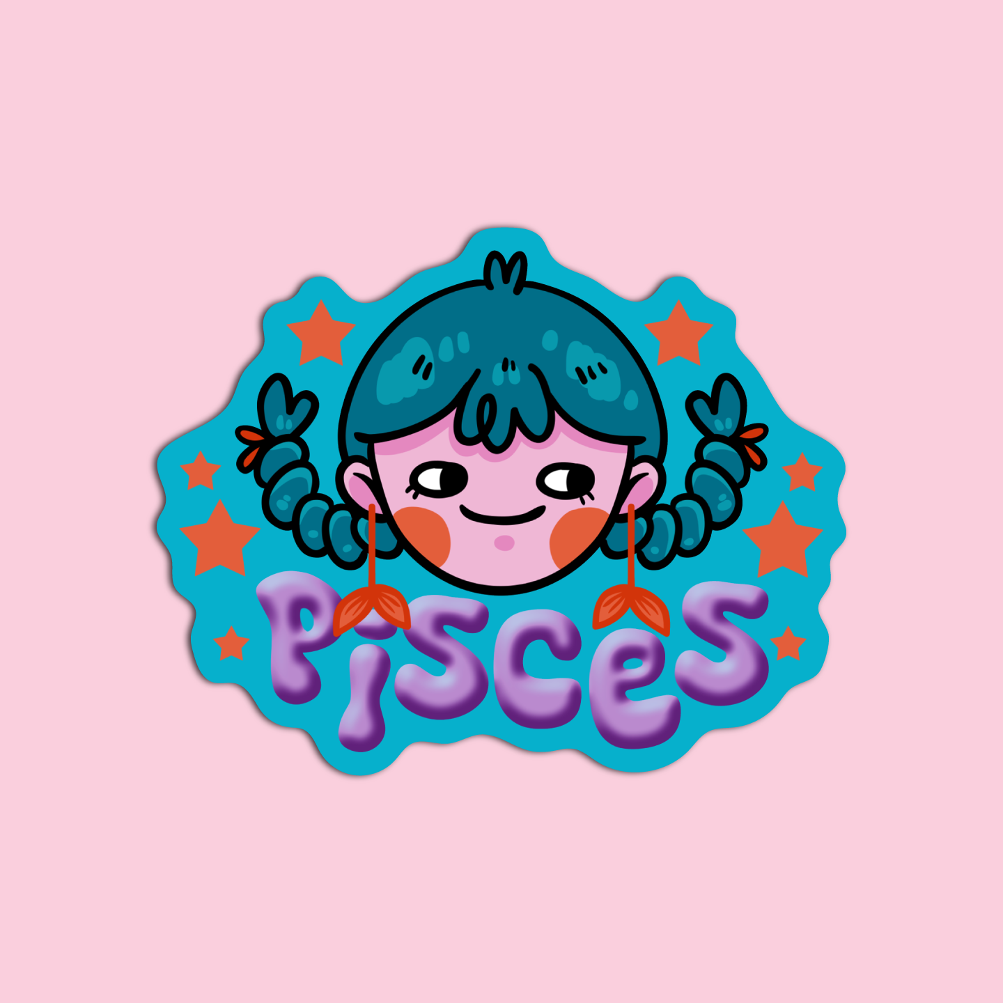 Pisces Cute Zodiac Sign Sticker