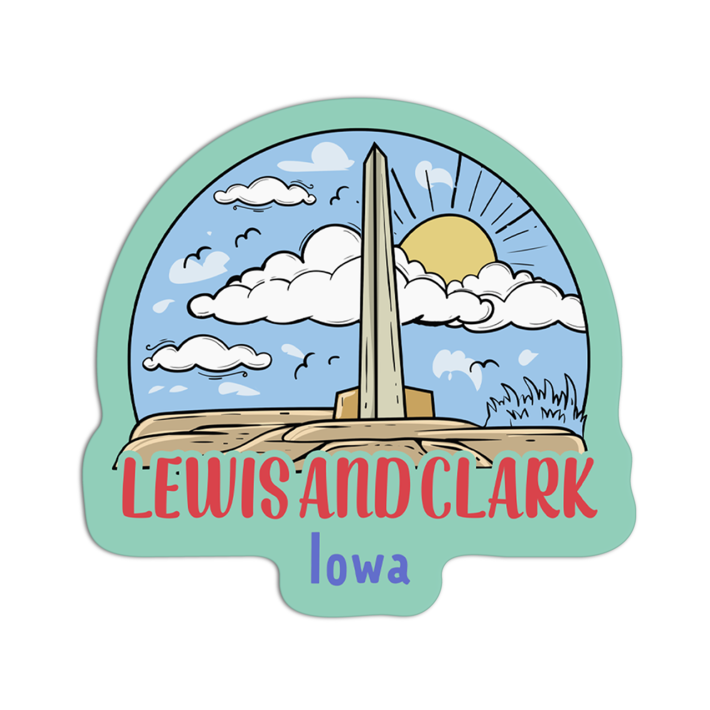 Iowa Lewis and Clark Sticker