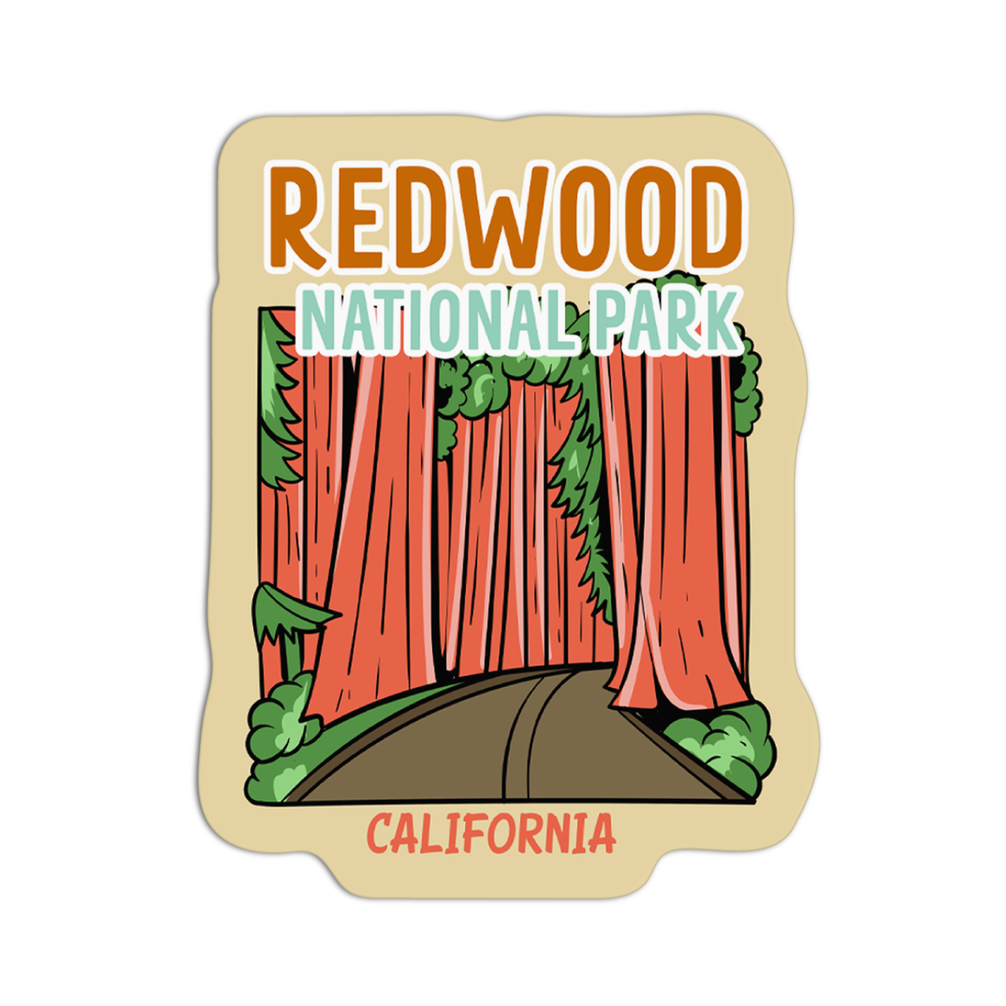 California Redwood National Park Sticker