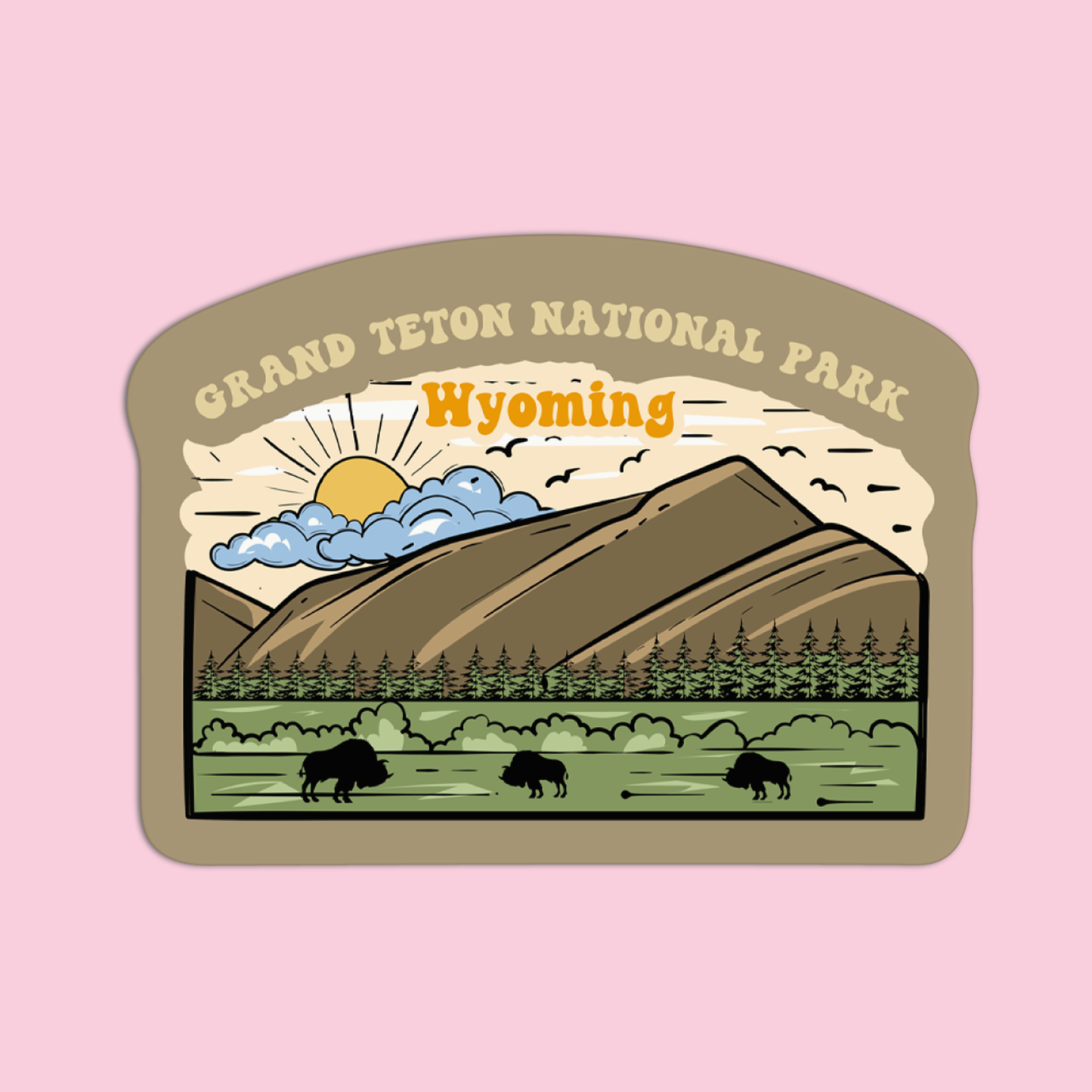 Wyoming Grand Teton National Park  Sticker