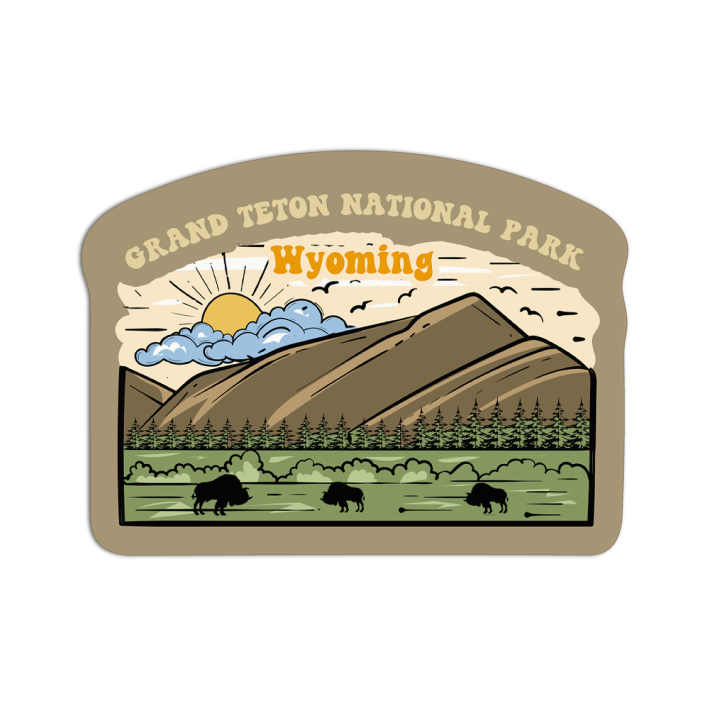 Wyoming Grand Teton National Park  Sticker