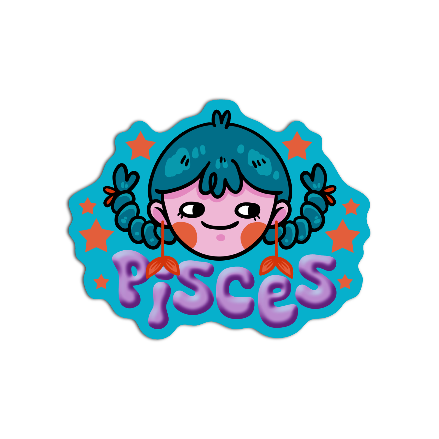 Pisces Cute Zodiac Sign Sticker