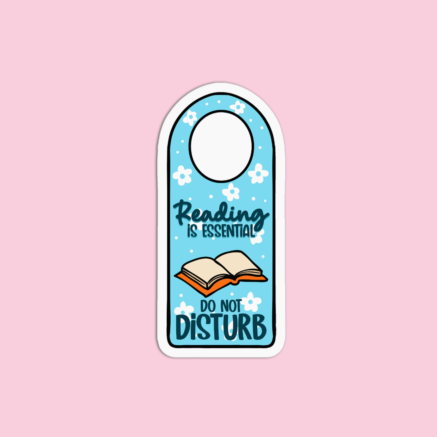 Reading is essential Do not disturb Books Sticker