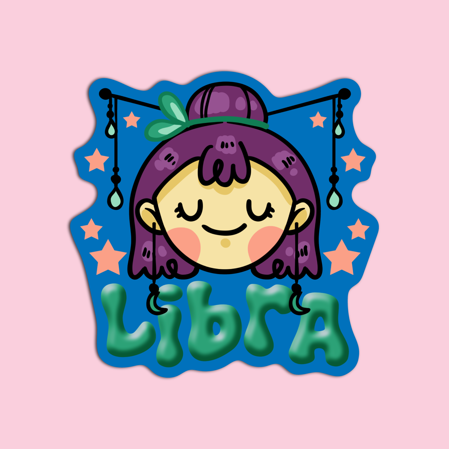 Libra Cute Zodiac Sign Sticker