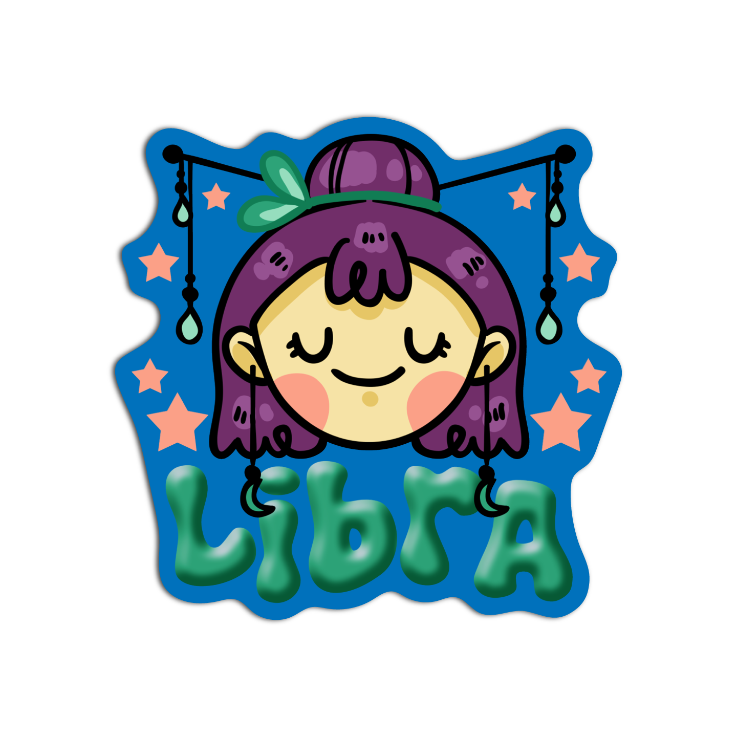 Libra Cute Zodiac Sign Sticker