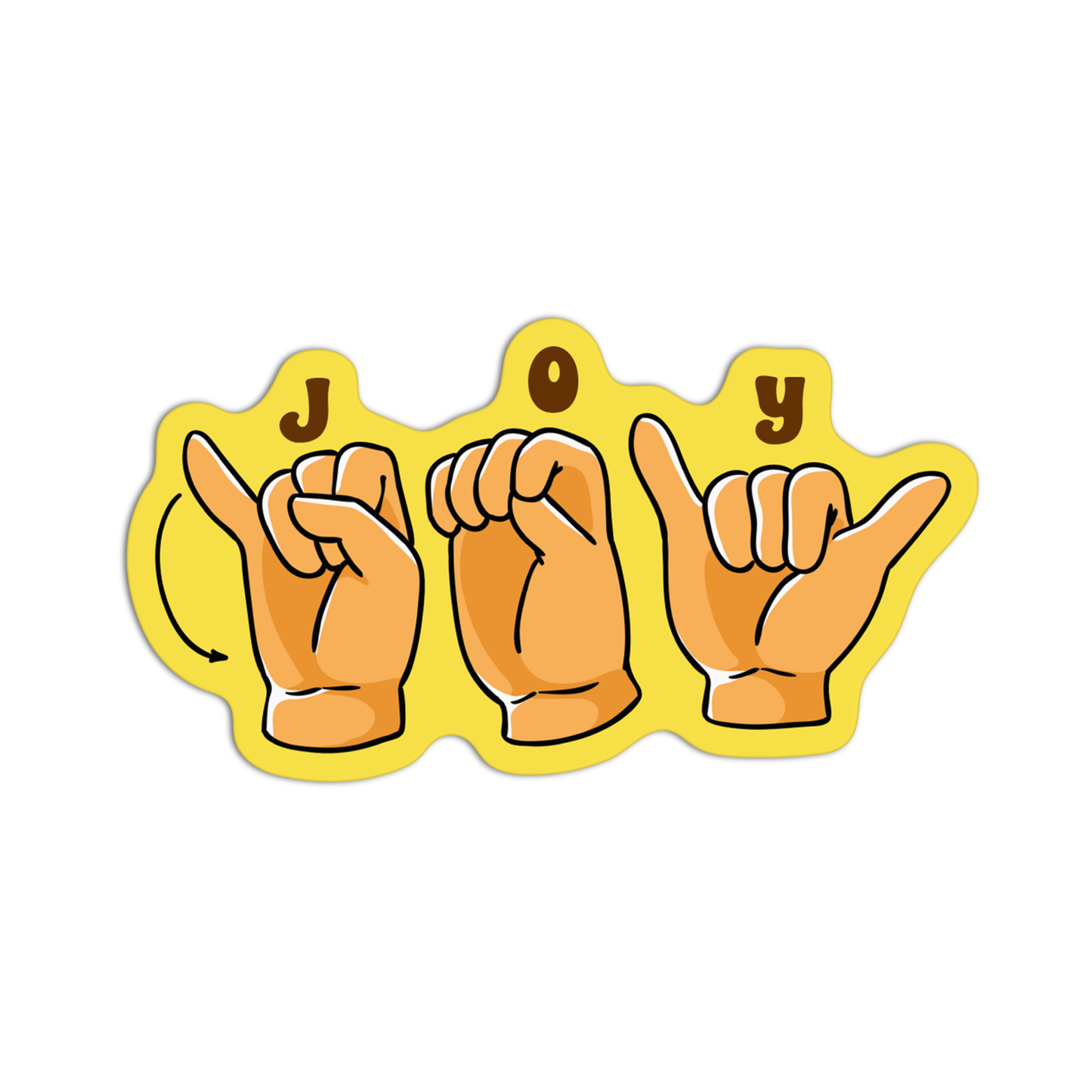 Joy ASL Sticker