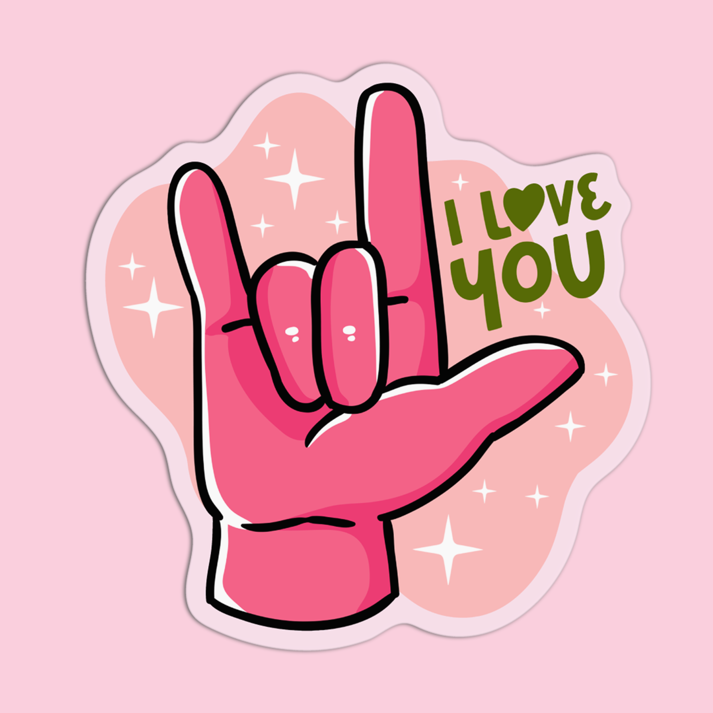 I Love You ASL Sticker