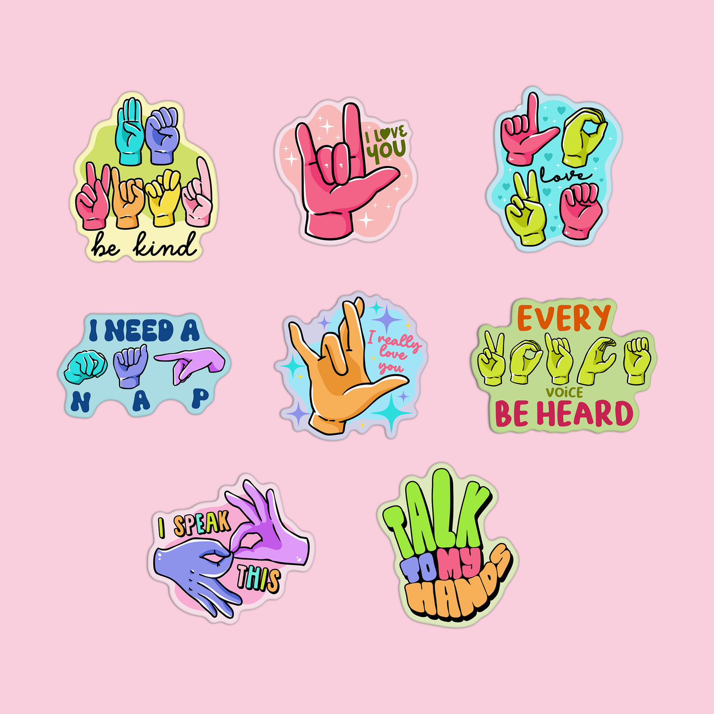 American Sign Language (ASL) Sticker Pack