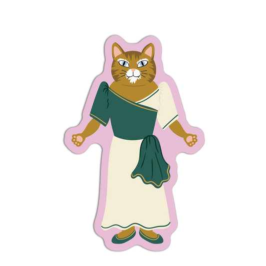 Brown Filipiñiana Cat Series Stickers