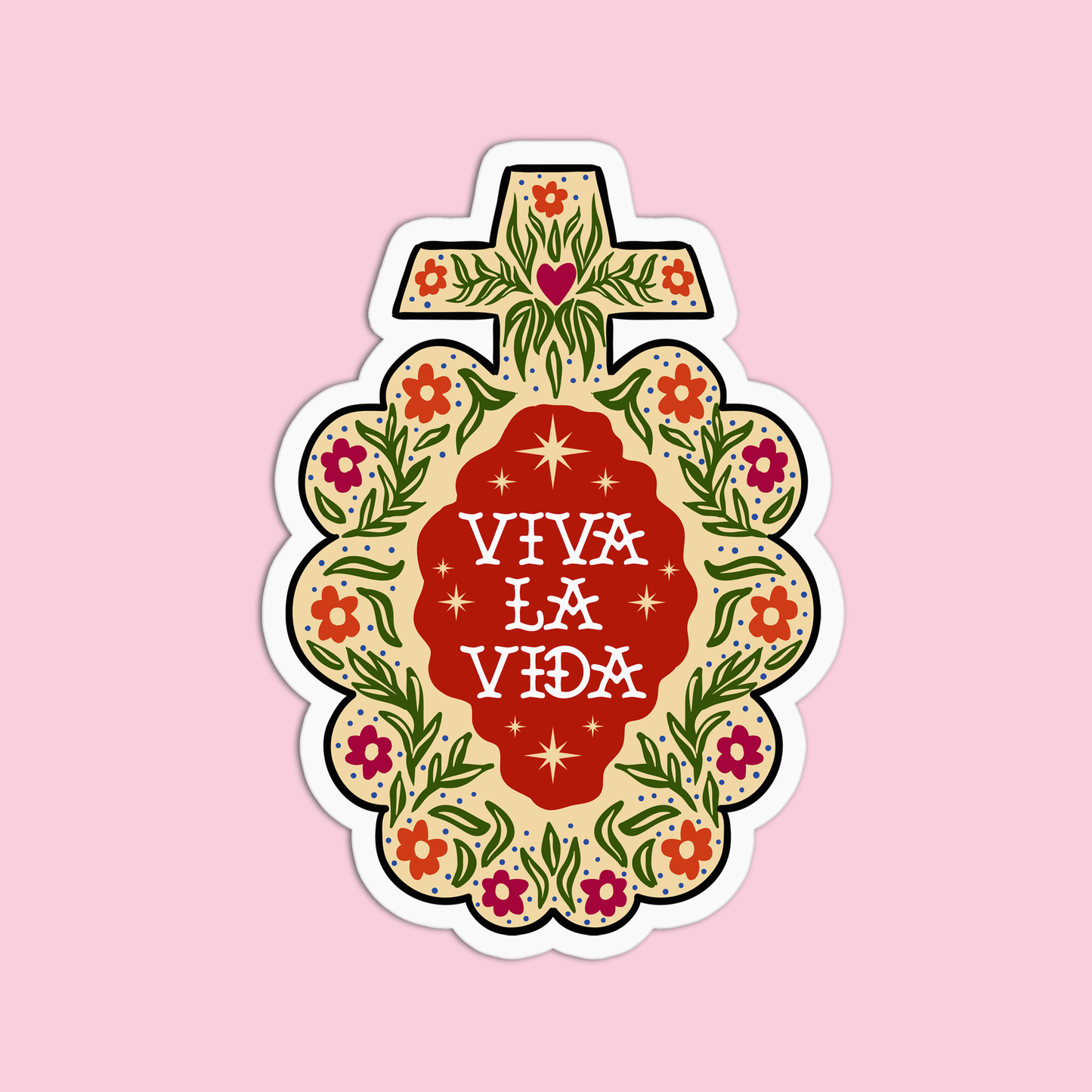 Viva La Vida Day Of the Dead Halloween Sticker