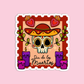 Mexican Skull Head Day Of the Dead Halloween Sticker