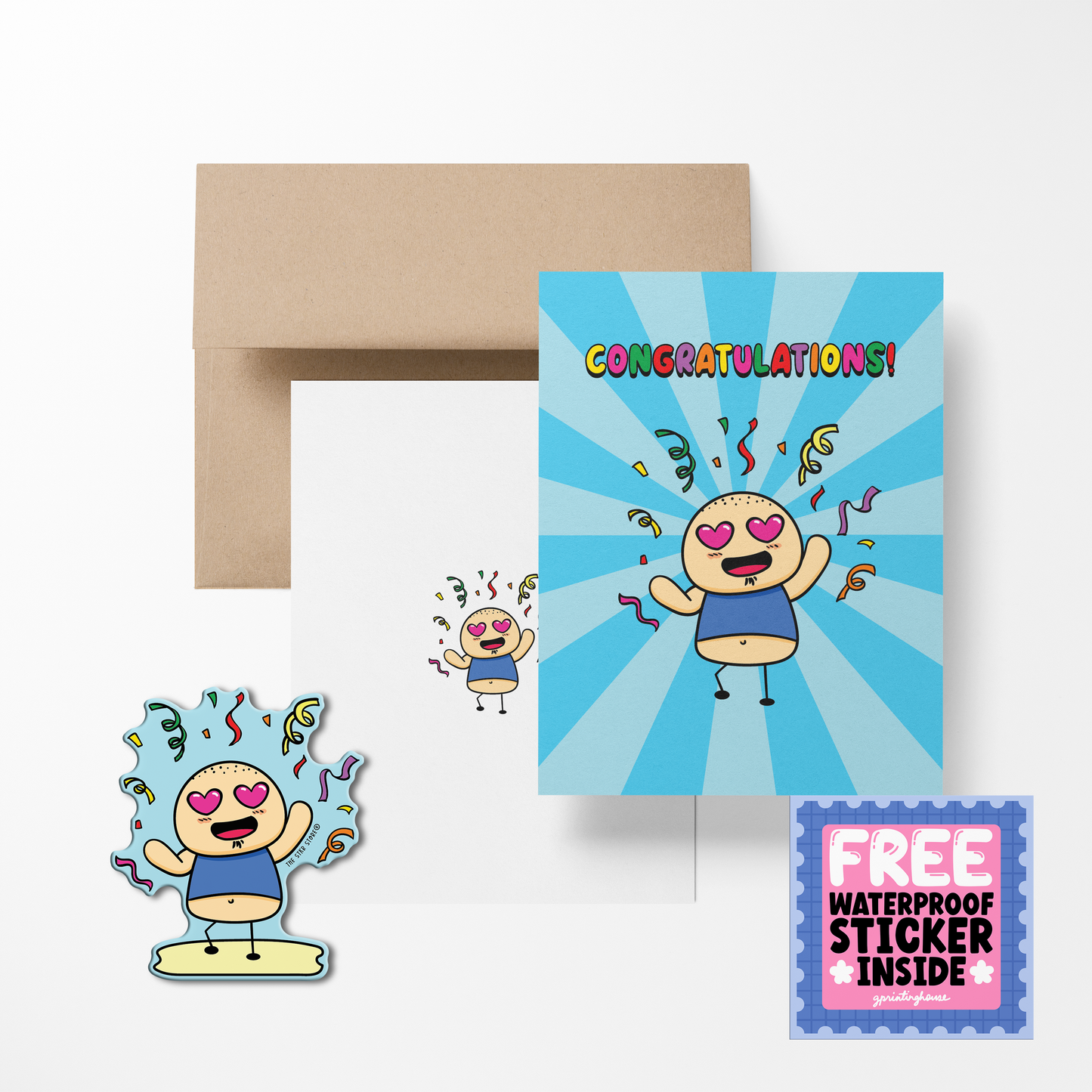 Congratulations Potato Greeting Card with Stickers