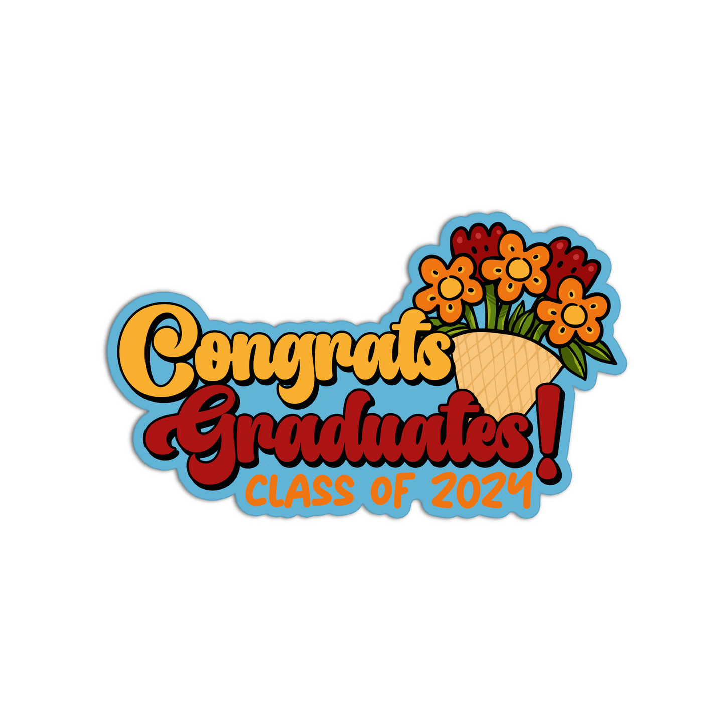 Congrats Graduates Class of 2024 Graduation Sticker