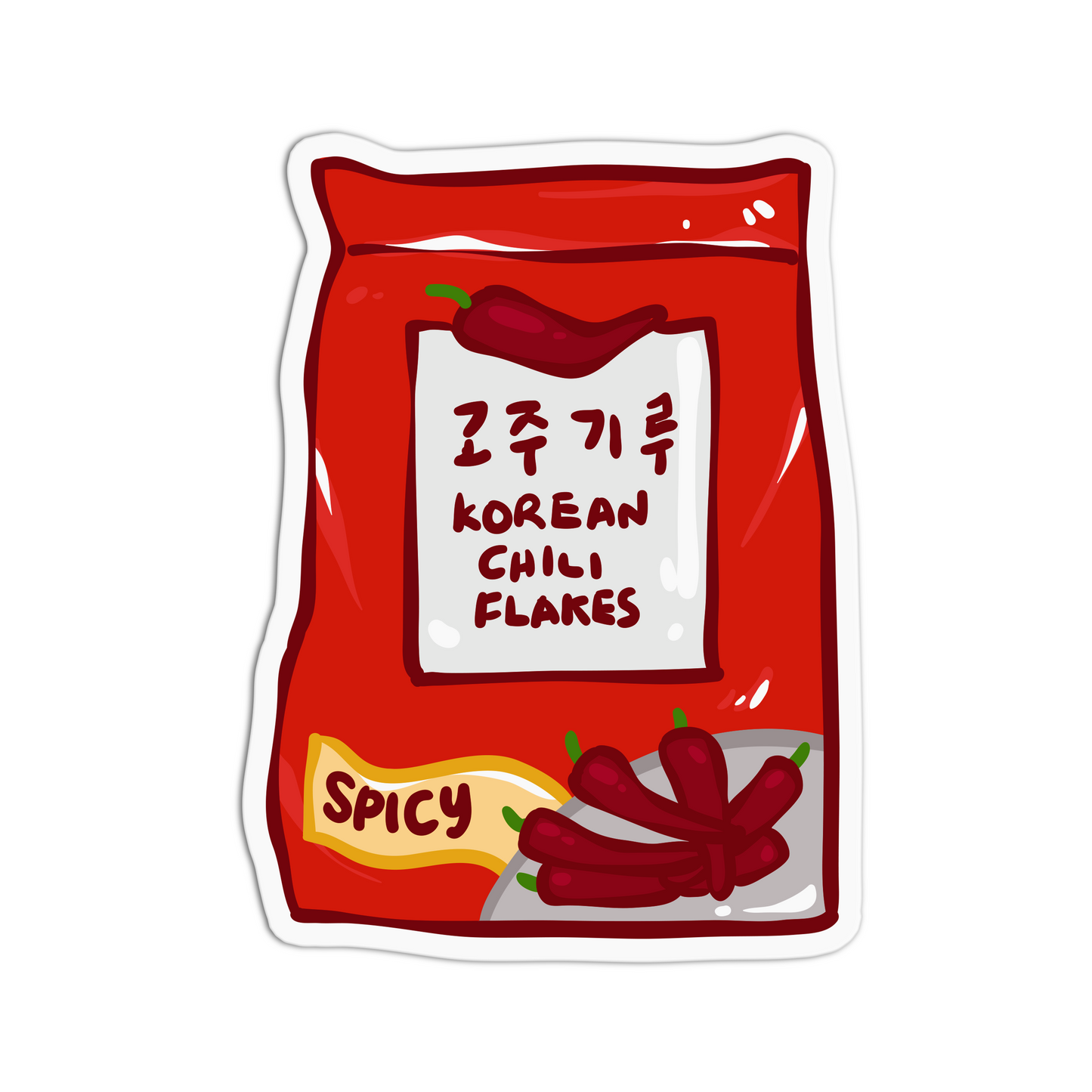 Korean Chili Flakes Asian Food Sticker