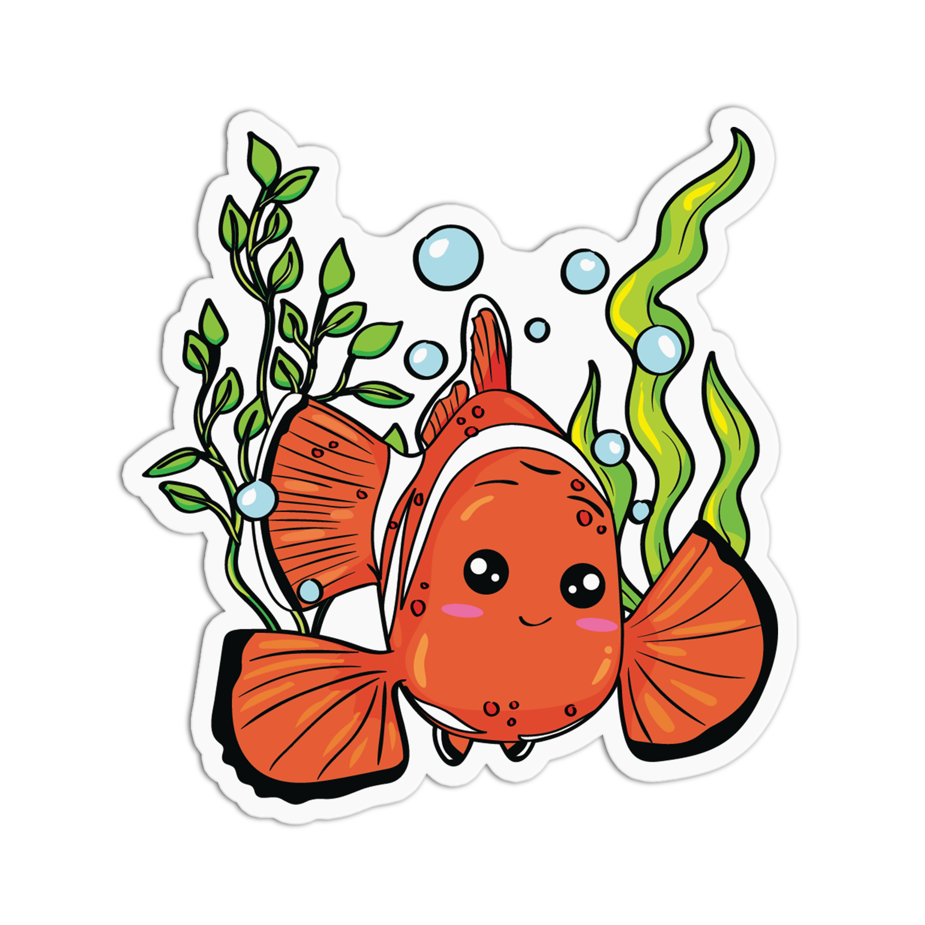 Clown Fish Sea Creature Sticker – Girlsprintinghouse