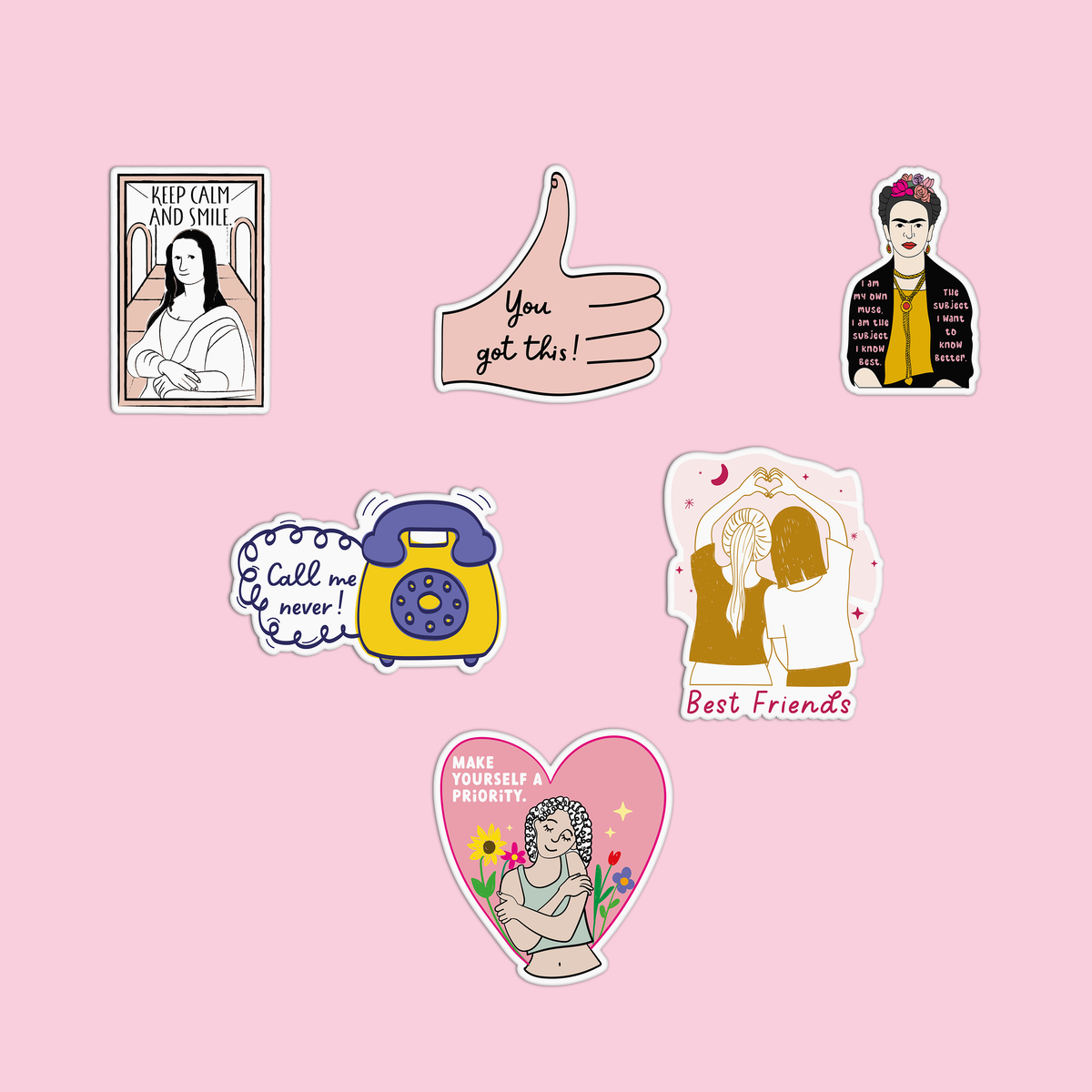 Line Art Sticker Pack – GirlsPrintingHouse