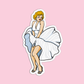 White Dress Marilyn Monroe Sticker