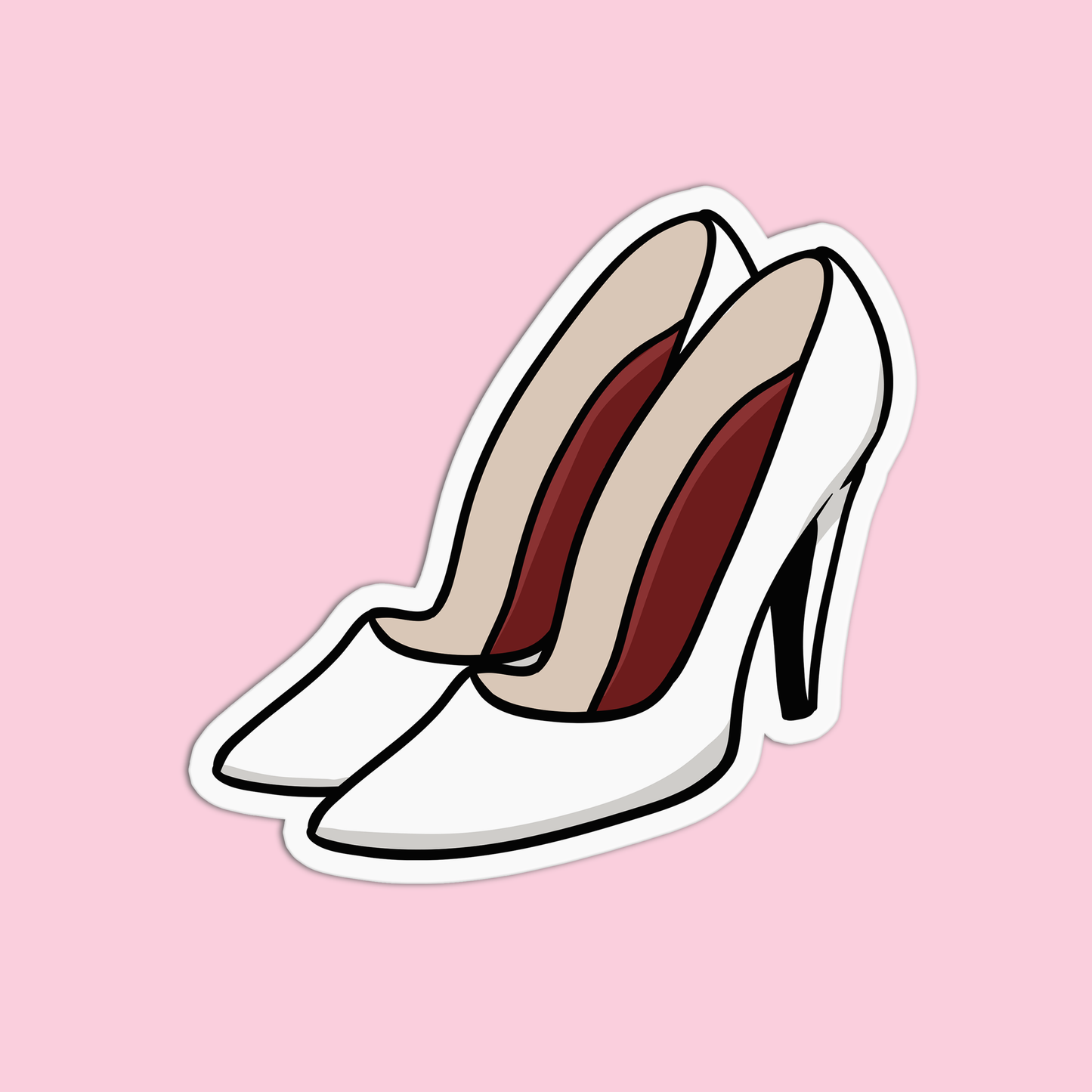 White Stilettos Marilyn Monroe Sticker