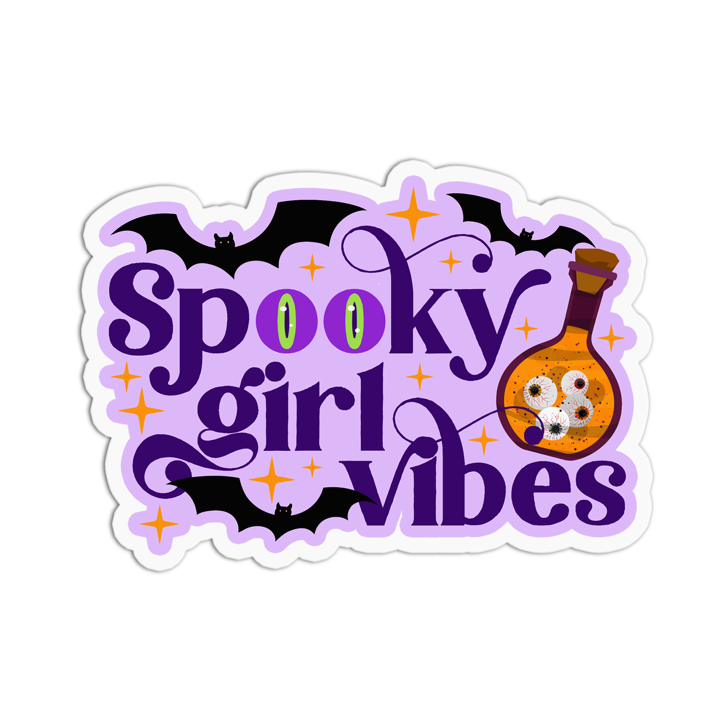 Spooky Girl Vibes Halloween Sticker