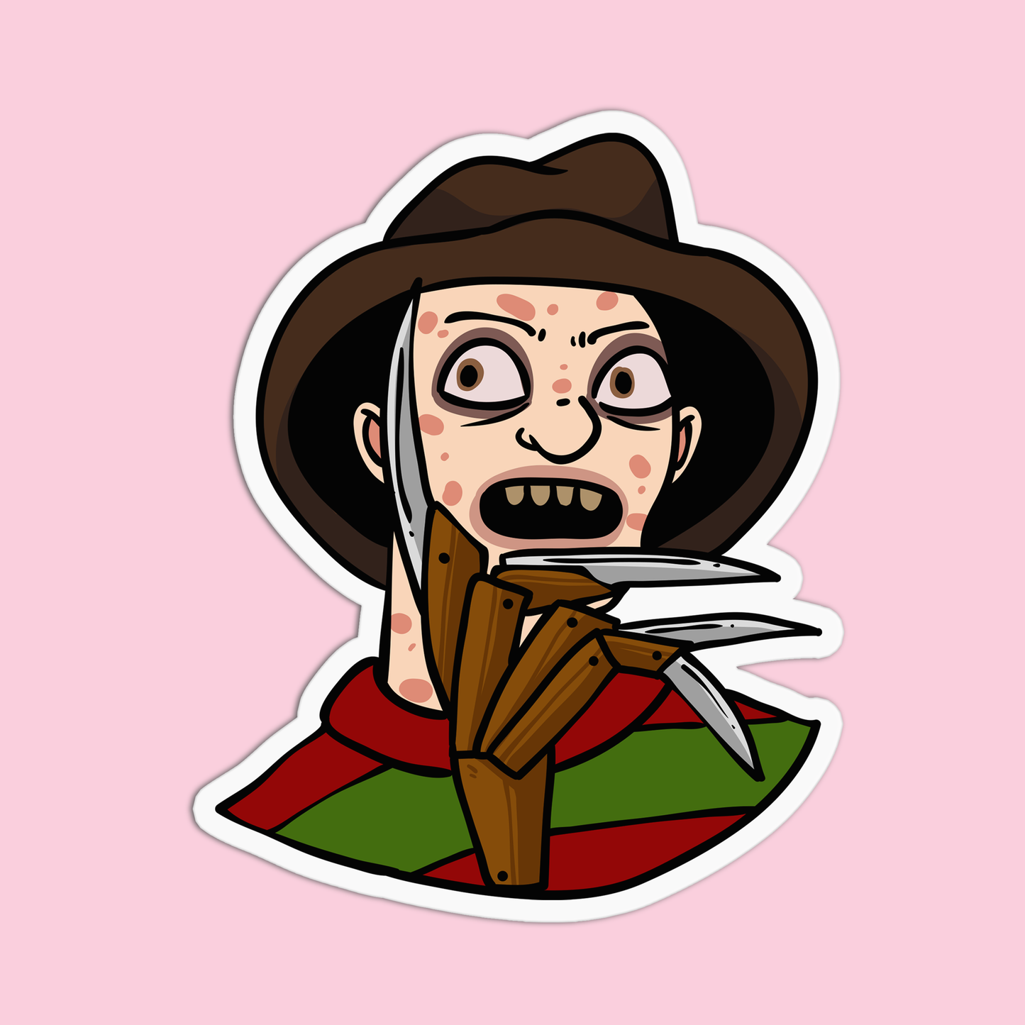 Freddy Krueger Halloween Sticker