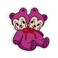 Double Headed Teddy Bear Halloween Sticker