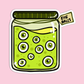 Jar of eye balls Halloween Sticker