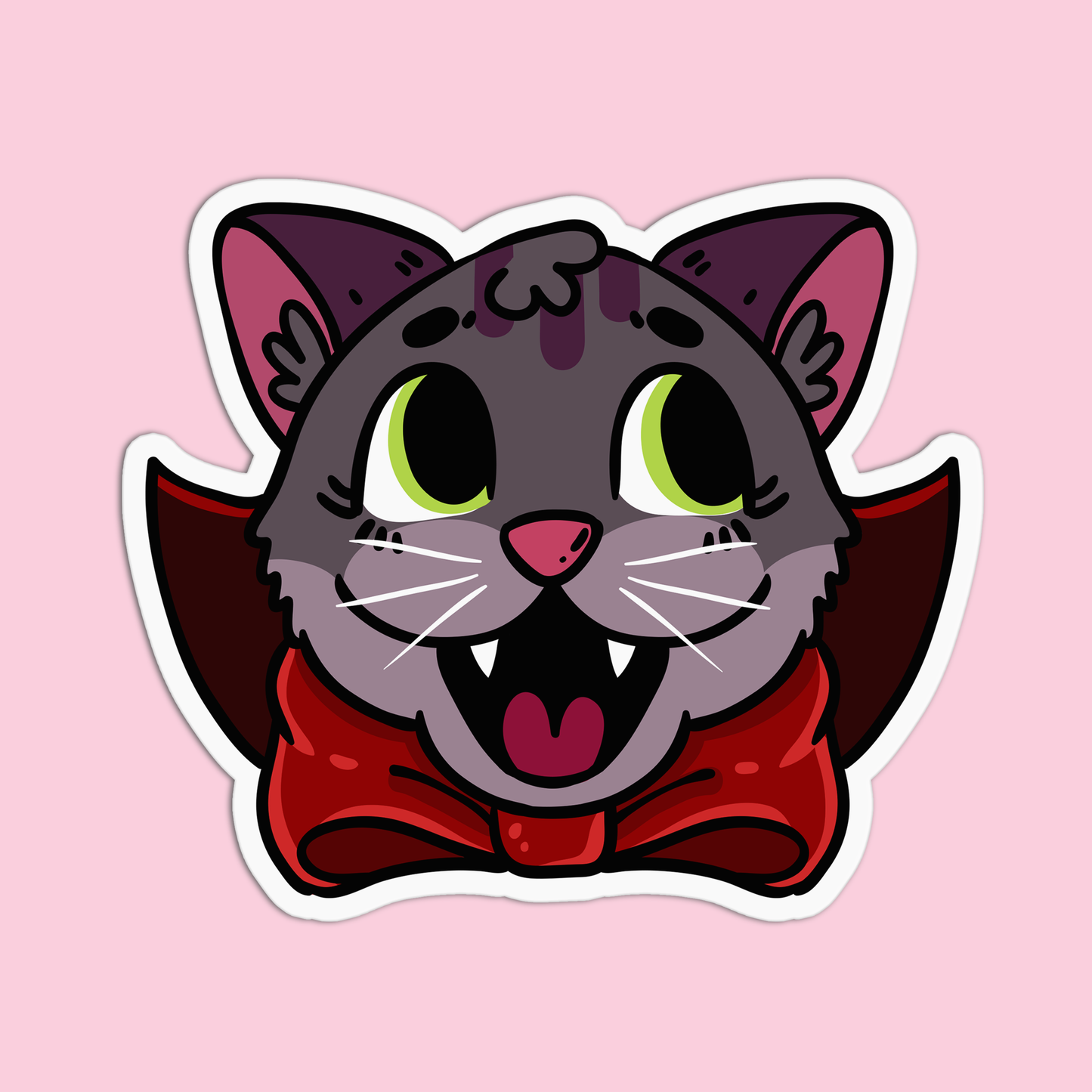 Vampire cat Halloween Stickers