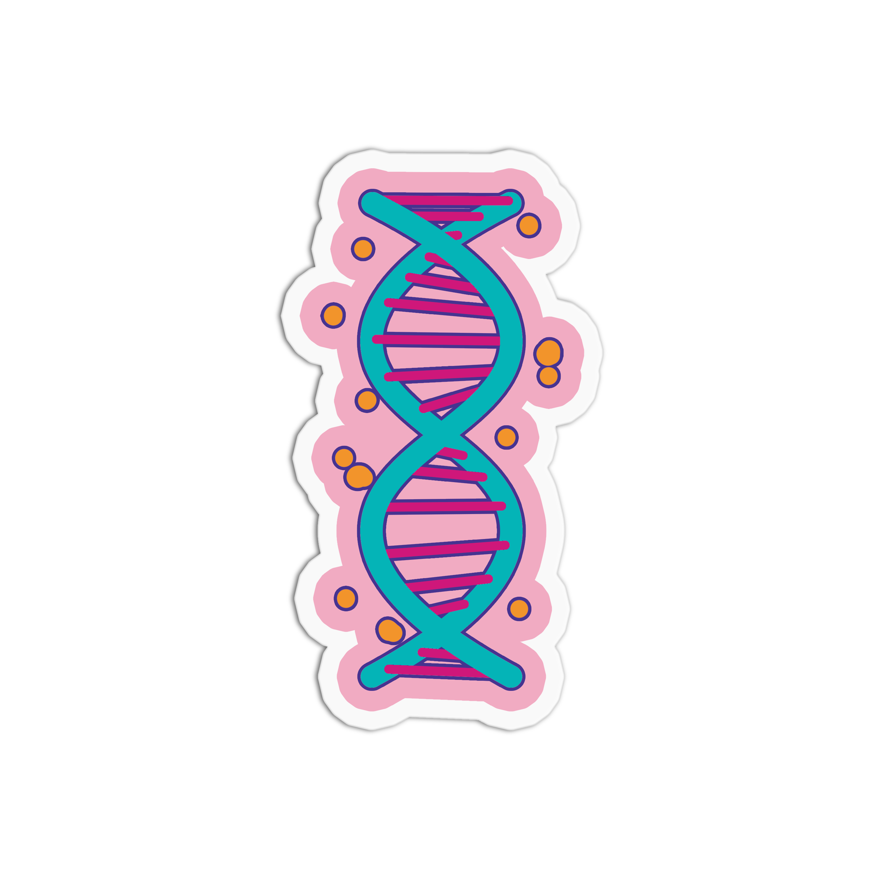 DNA Structure Science Sticker – GirlsPrintingHouse