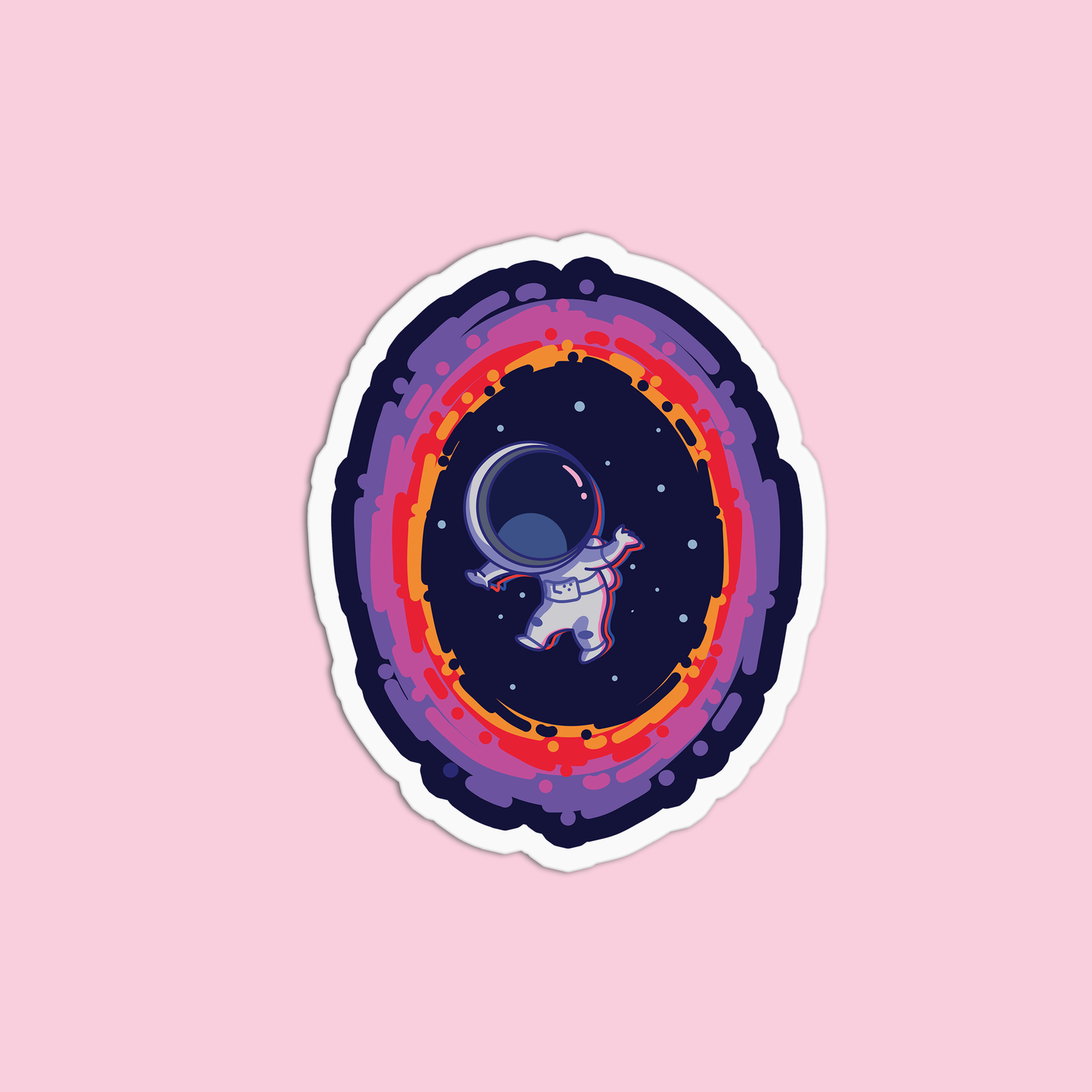 Astronaut Galaxy Space One Sticker Girlsprintinghouse 2958